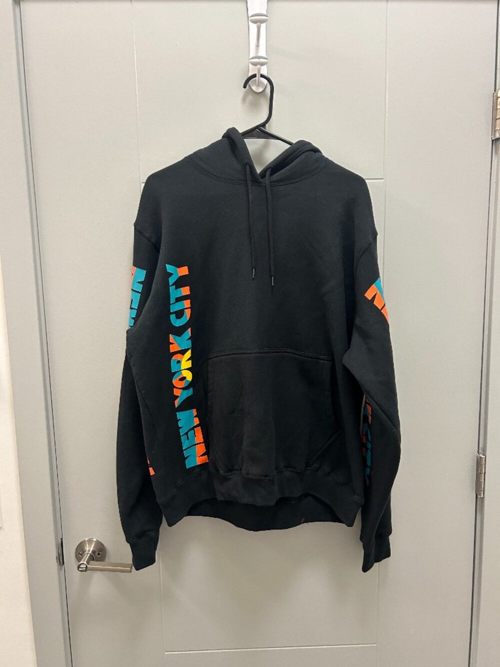adidas Originals NYC New York City Graphic Hoodie Black Mens L Streetwear Skater